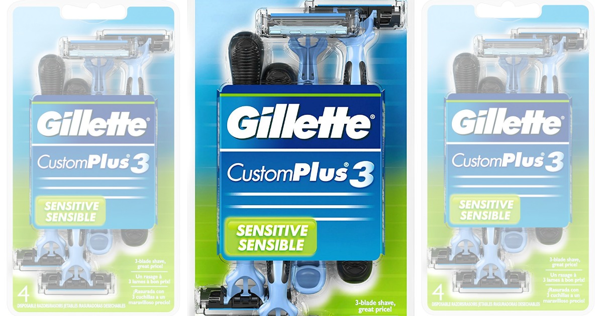 Amazon Gillette Sensitive Disposable Razors 4Pack Only 2.22 Shipped