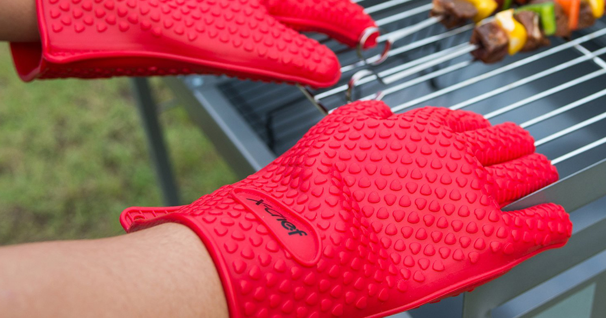 Amazon Heat Resistant Silicone Cooking & Grilling Gloves Only 7.99
