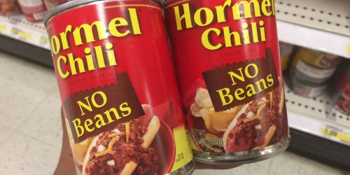NEW $0.55/2 Hormel Chili Coupon = 10.5oz Can Only $1.07 at Target