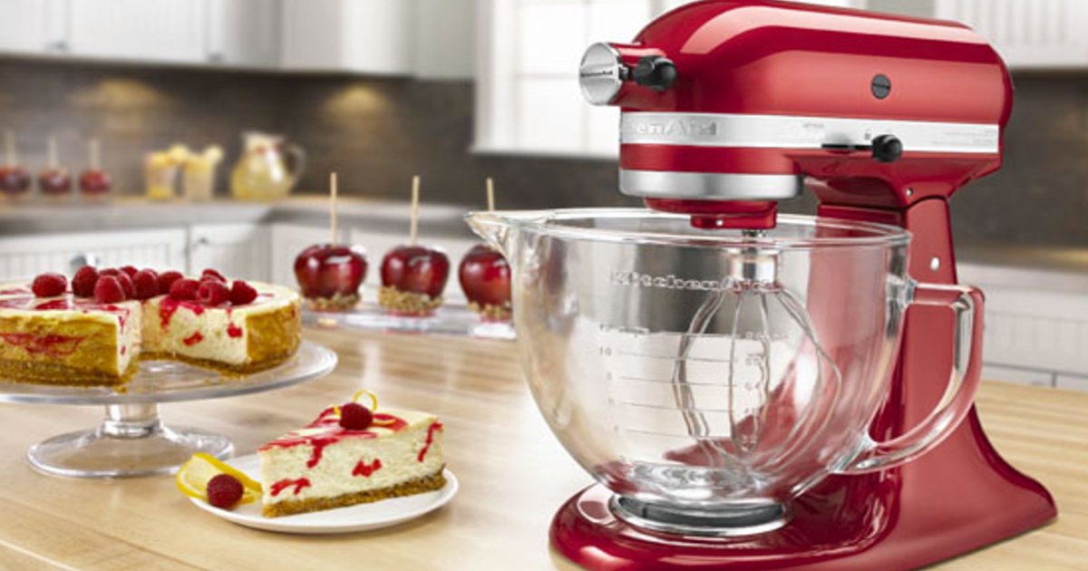 Macy's KitchenAid 5Quart Stand Mixer w/ Glass Bowl & Flex Edge Beater