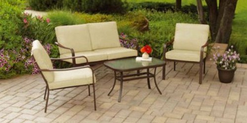 Walmart: Mainstays 4-Piece Cushioned Patio Set Only $199 Shipped (Reg. $269)