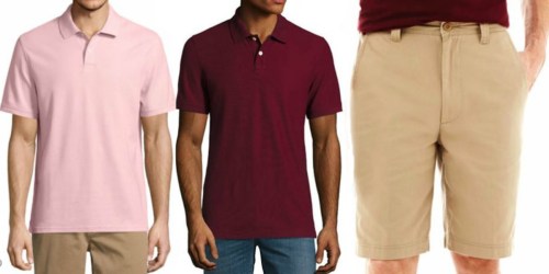 JCPenney:  Men’s Polo Shirts & Shorts ONLY $6.67 Each (Regularly $22+)