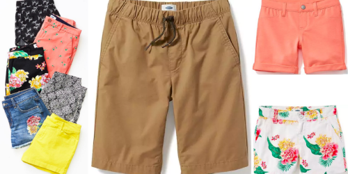 Old Navy: Shorts for the Whole Family Starting at $6.40 (Regularly $17.94+)