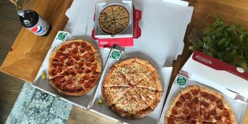 I Paid Under $21 for 3 Large Papa John’s Pizzas, Soda, Dessert AND Scored FREE Pizza For Later