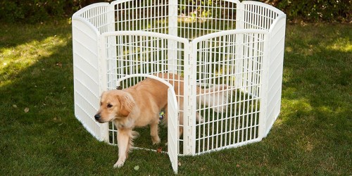 Highly Rated IRIS 34″ Indoor/Outdoor Pet Playpen with Door Only $59.99 Shipped (Regularly $129.99)
