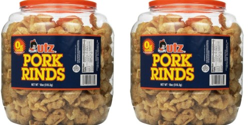 Amazon: Utz Pork Rinds Barrel 18 oz Container Only $6.63 Shipped (Regularly $18)