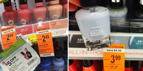 Walgreens Clearance: Possible $3 Moneymaker on Sally Hansen Nail Polishes (After Cash Back)