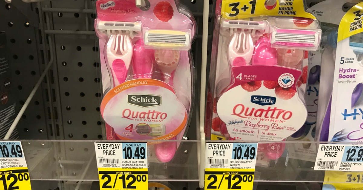 Rite Aid: Schick Disposable Razors ONLY 60¢ Per Pack (Regularly $10.49)