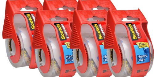Amazon: 6 Pack Scotch Heavy Duty Packaging Tape w/ Dispensers Just $9.43 Shipped (Only $1.57 Each)