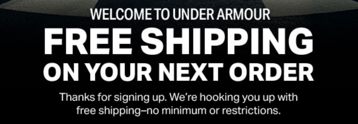 under armour free shipping code no minimum