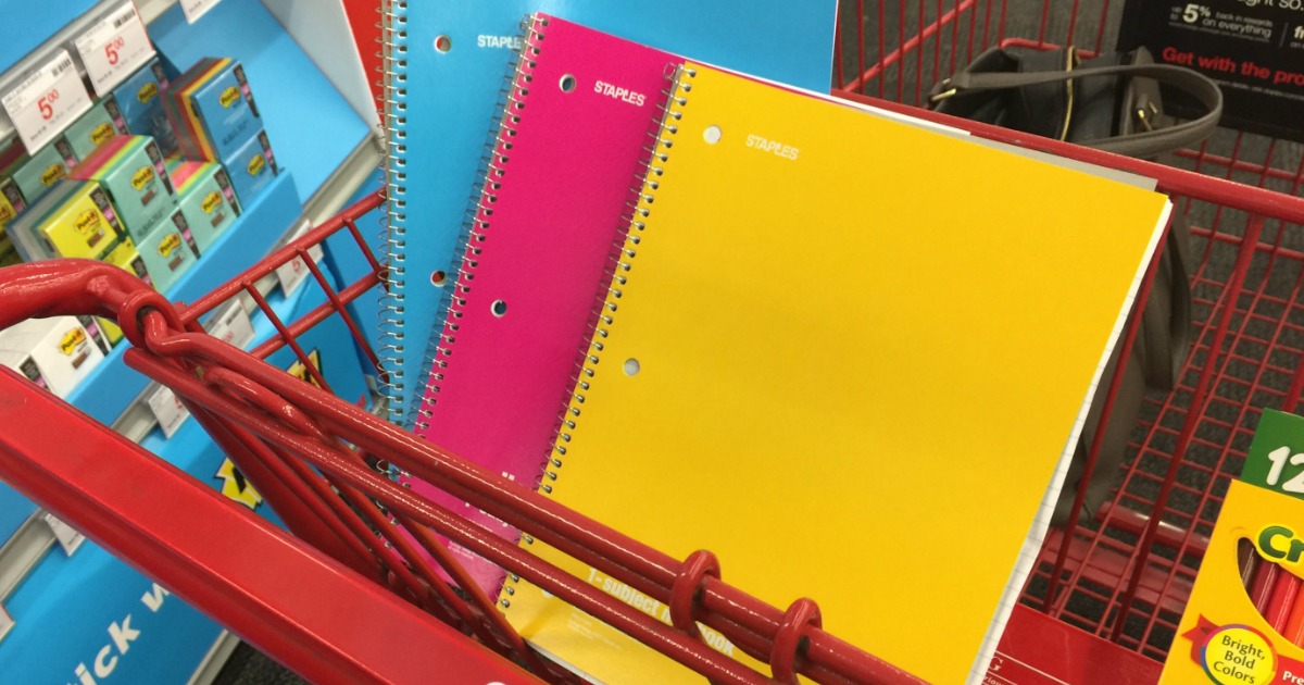 Staples Back To School Deals (Starting 7/2) = 25¢ Notebooks, 50