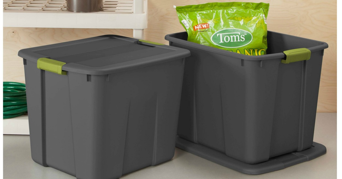 Sterilite 20Gallon Storage Tote w/ Latching Lid ONLY 5