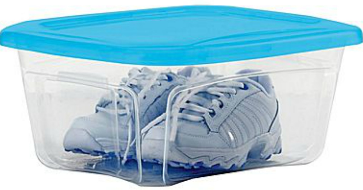 Staples 6Quart Storage Tote w/ Lid Only 89¢