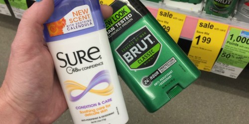 Walgreens or Rite Aid Shoppers! Brut or Sure Deodorant Just 89¢-99¢ Each (Regularly $2.79+)