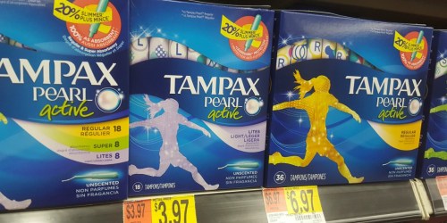 Walmart: Tampax Pearl Tampons 18-Count Just 47¢ (After Cash Back)