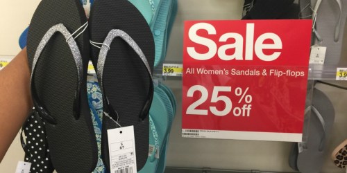 Target Shoppers! 25% Off Women’s Sandals = Flip-Flops Just $2.99 & More (Online & In Store)