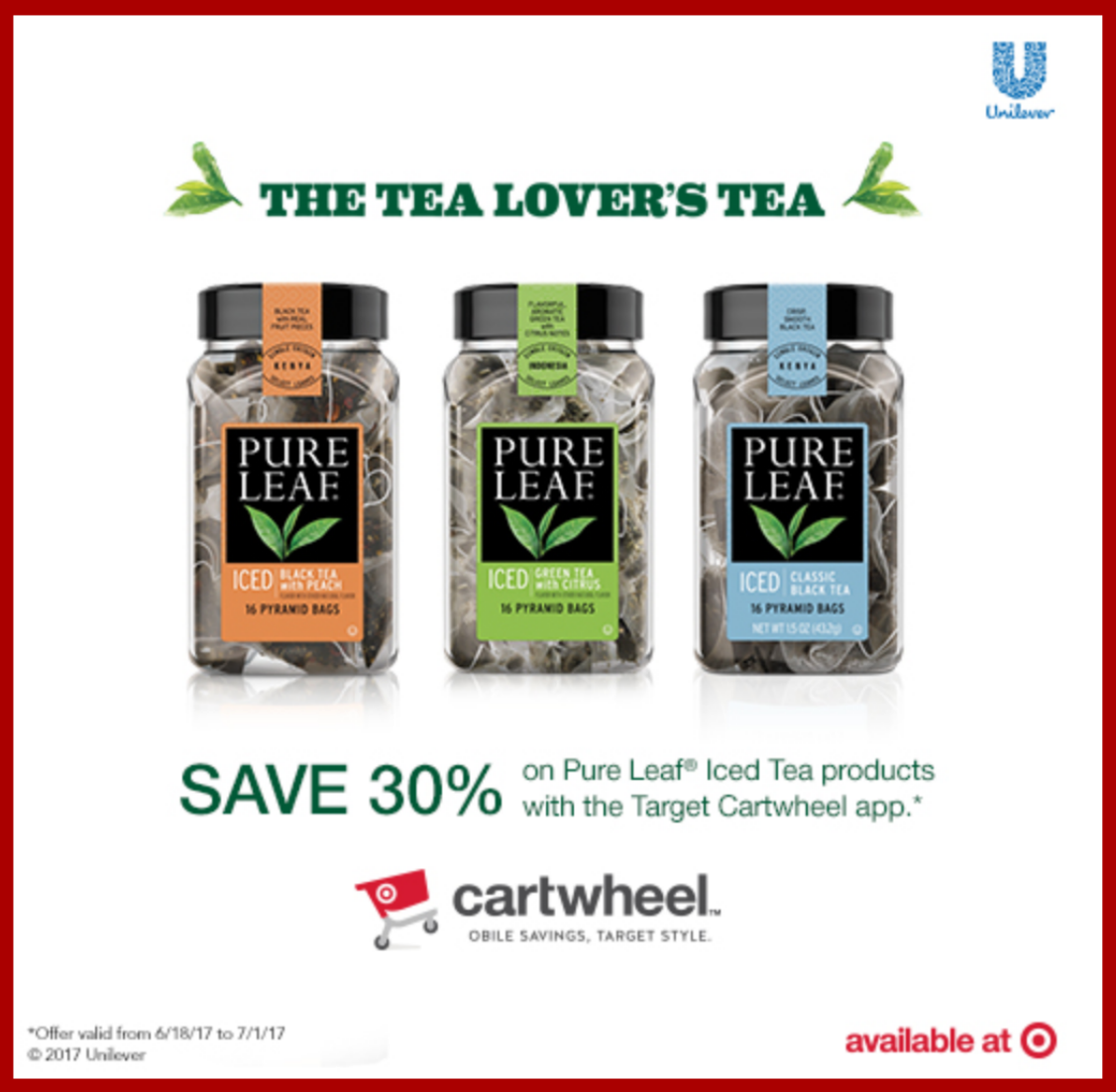 Target Shoppers! 30 Off Pure Leaf Home Brewed Iced Tea Bags
