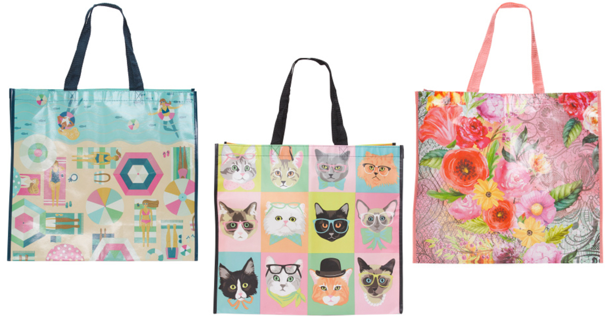 NEW TJ Maxx Large Shopping Tote Bag Watercolor Rose Print Reusable Eco Tote NWT 