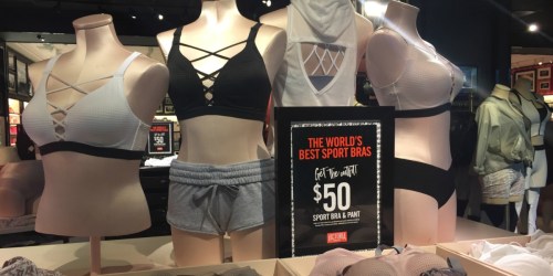 Victoria’s Secret: Sports Bra AND Knockout Sport Pants Just $50 In Store Only ($90+ Value)