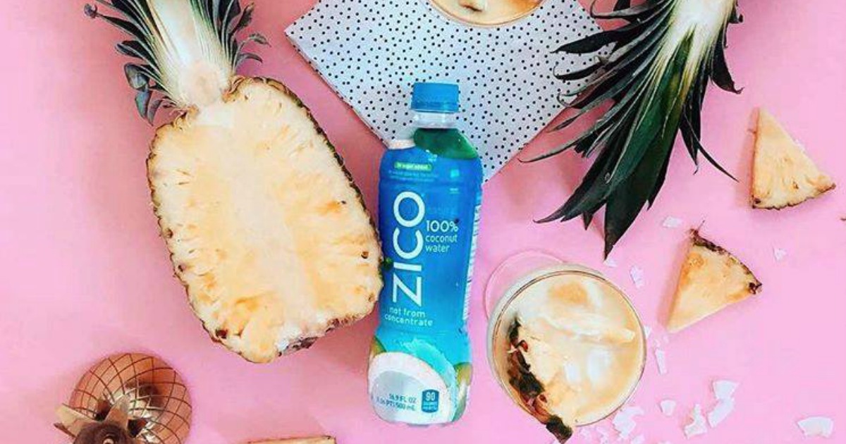 bottle of zico coconut water