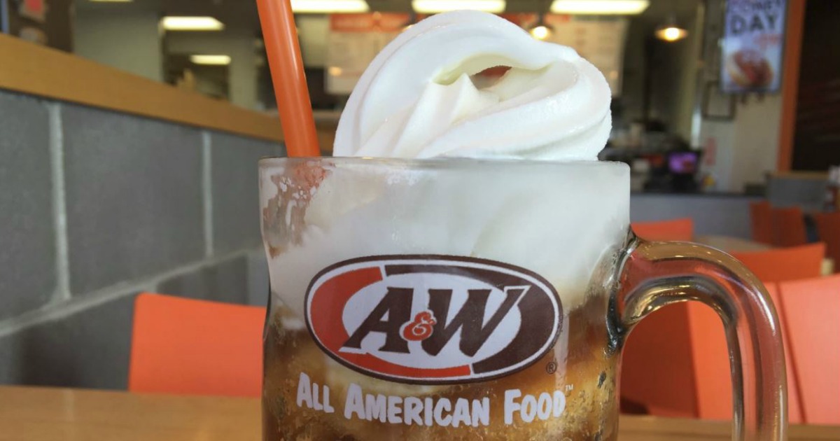 A&W root beer float which is one of the birthday freebies and free birthday stuff you can get in 2024