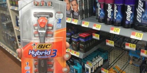 Walmart: BIC Men’s Hybrid Razor Pack ONLY $2.97 (Includes Handle + 6 Cartridges)