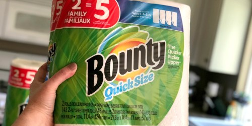 Bounty Family-Size Paper Towels 8-Pack Only $15.79 on Amazon (Regularly $22) | Equals 20 Regular Rolls