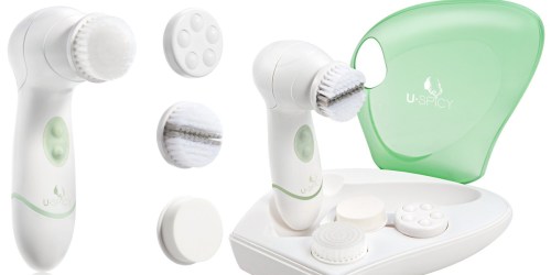 Amazon: USpicy Facial Brush Cleansing Set Only $9.99 (Includes 4 Brush Heads)