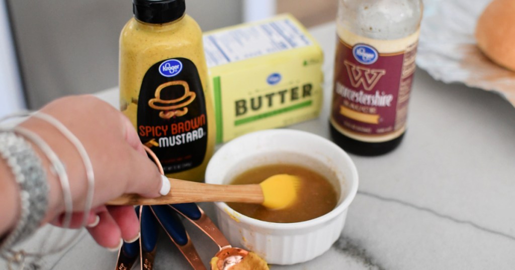 butter and mustard sauce for grilled ham and cheese sandwiches