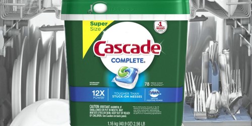 Amazon: Cascade Complete Dishwasher ActionPacs 78-Count Only $12.12 Shipped (Just 16¢ Each)