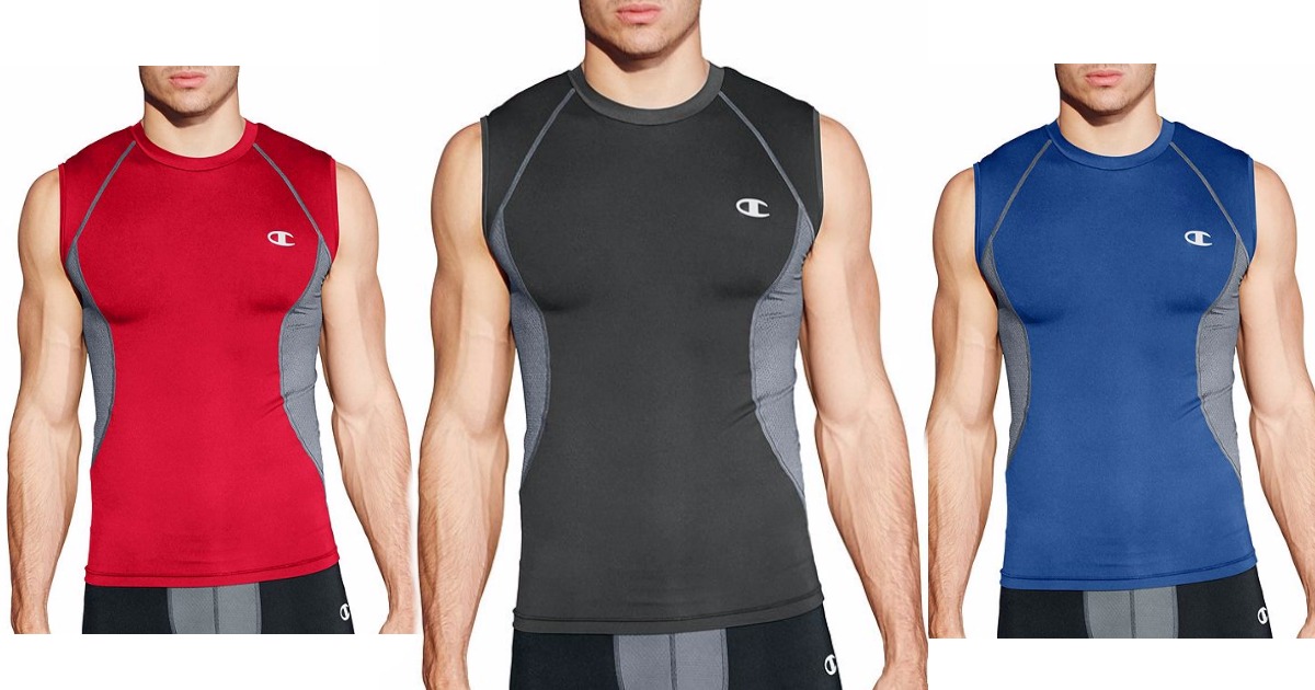 champion sleeveless compression shirt