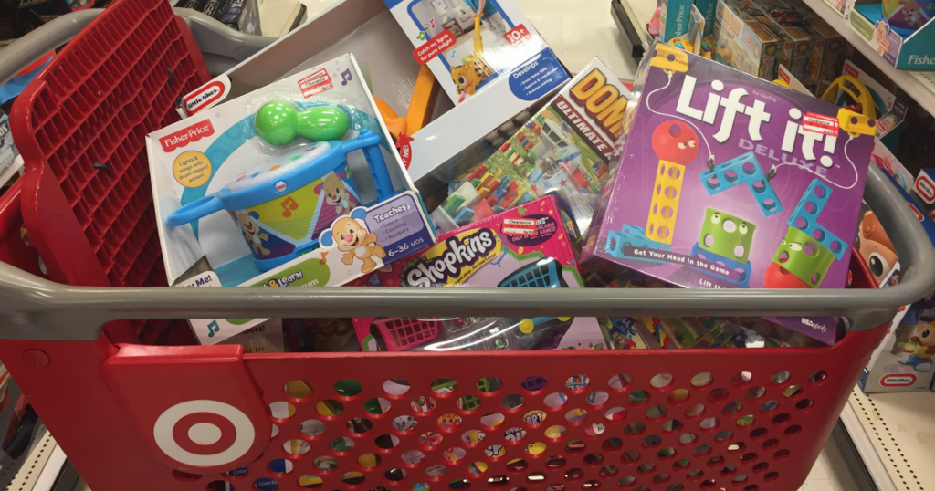 clearance toys in Target cart 