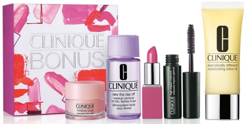 Macy’s: 4-Piece Clinique Beauty Set AND Lotion ONLY $5 Shipped & More