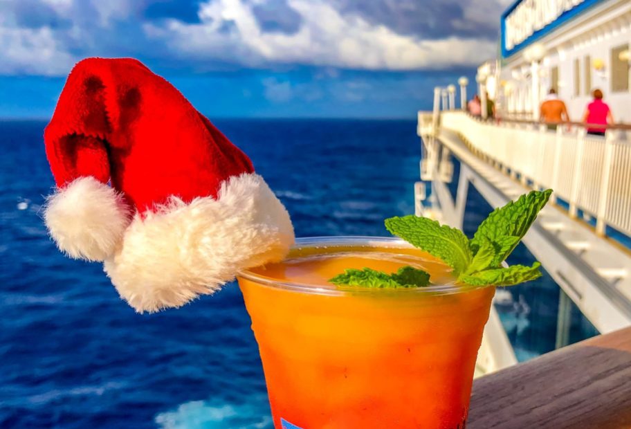 tropical drink on cruise ship