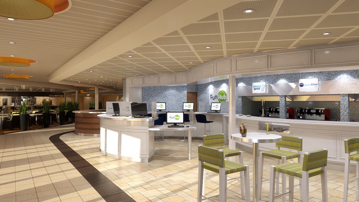dining area on cruise ship