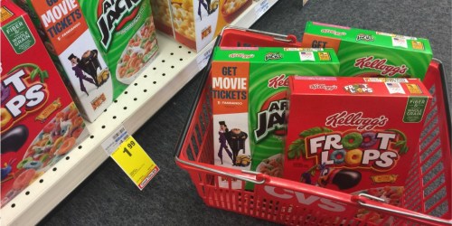 Kellogg’s Cereal, Pop-Tarts and Fruit Snacks ONLY $1.66 Each at CVS