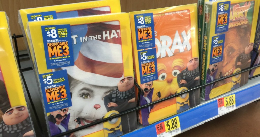 Walmart: $5.88 DVDs + FREE Fandango Despicable Me 3 Movie Ticket & $5 ...