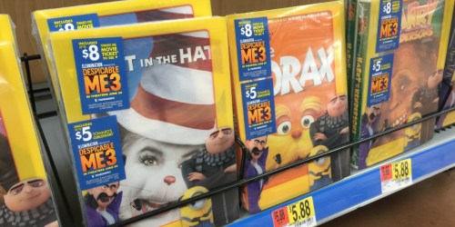 Walmart: $5.88 DVDs + FREE Fandango Despicable Me 3 Movie Ticket & $5 for Concessions