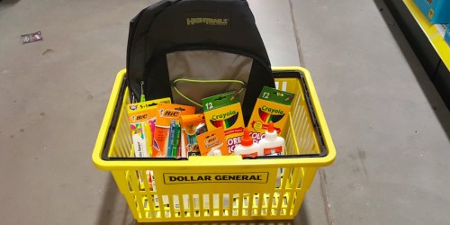 Dollar General Shoppers! Score a Basket of School Supplies for ONLY $6 – Including a Backpack