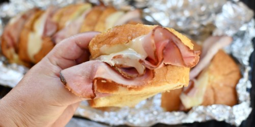 Take These Easy Grilled Ham and Cheese Pull-Apart Sandwiches Camping or Tailgating!