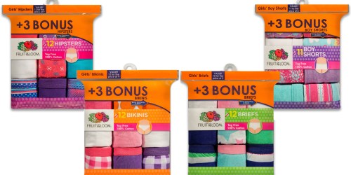 Walmart: Fruit of the Loom Girls’ Panties 12-Pack Only $5.97 (Just 50¢ Per Panty) & More