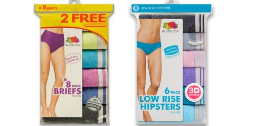 Fruit of the Loom Women’s Briefs 8-Pack Only $6.74