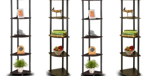 Hurry! Furinno 5 Tier Corner Shelf JUST $11.08 Shipped (Regularly $29)