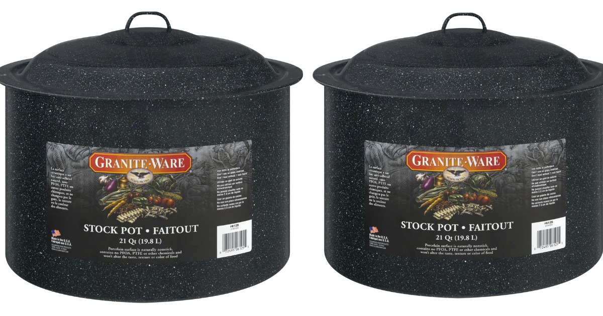 Granite Ware 21-Quart Stock Pot with Lid 