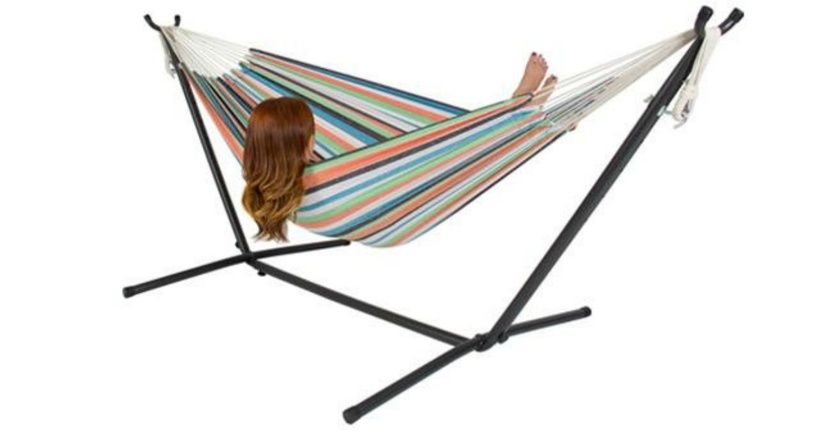 Double Hammock w/ Stand & Carrying Case Only 45 Shipped