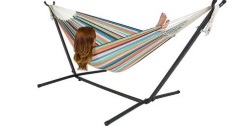 Double Hammock w/ Stand and Carrying Case Only $46 Shipped