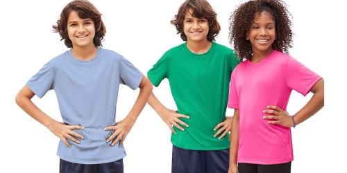 Hanes Kid’s Dri-Fit Tees Just $2.39 Each