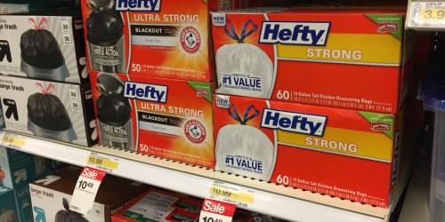High Value Hefty Coupons = 60-Count Trash Bags Only $6.09 at Target (Regularly $10.99)