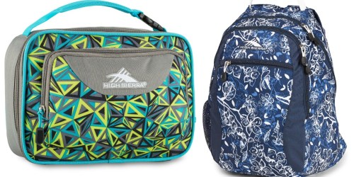 High Sierra Lunch Packs Only $7.49 Shipped, Backpacks Only $14.99 Shipped & More