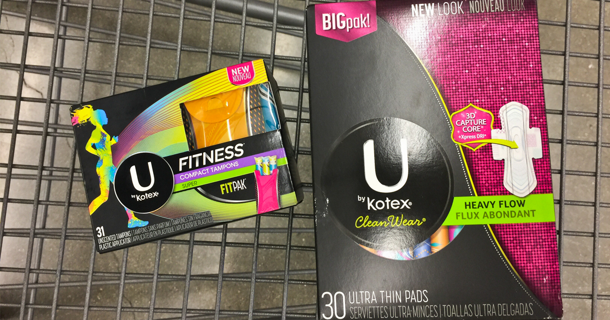 Walgreens U by Kotex Tampons Or Pads Big Packs Only 2.99 Each After